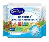Купить смарт комфорт (smart comfort kids) бумага туалетная влажная для детей с экстрактом ромашки, 42 шт в Богородске