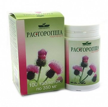 Расторопша-Парафарм, таблетки 350мг, 100 шт БАД