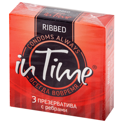 Купить in time (ин тайм) презервативы ребристые 3шт в Богородске