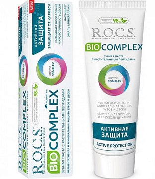 Рокс (R.O.C.S) зубная паста Biocomplex, Биокомплекс Активная защита, 94г