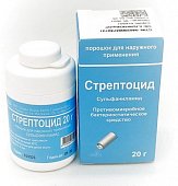 Купить стрептоцид, порошок для наружного применения с дозатором, банка 20г в Богородске