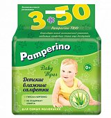Купить pamperino (памперино) салфетки влажные детские, 50шт 3 упаковки в Богородске