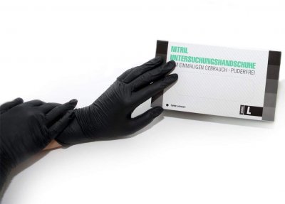 Купить перчатки сф gloves диагн. нитрил. н/с неопуд. р.l пар №50 черн в Богородске