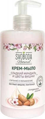 Купить svoboda natural (свобода натурал) крем-мыло жидкое сладкий миндаль и цветы вишни, 430 мл в Богородске