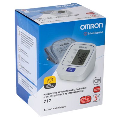 Купить тонометр автоматический omron (омрон) 717, с адаптером, манжета 22-32см (hem-8712-см) в Богородске