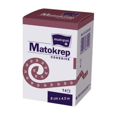Купить matopat matokrep (матопат) бинт эластичный когезивный самофиксирующийся 4,5м х 8см в Богородске