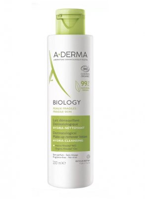 Купить a-derma biology (а-дерма) лосьон для хрупкой кожи лица и глаз мягкий очищающий, 200мл в Богородске