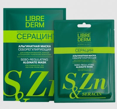 Купить librederm seracin (либридерм) маска альгинатная себорегулирующая для проблемной кожи, 30г 5шт в Богородске