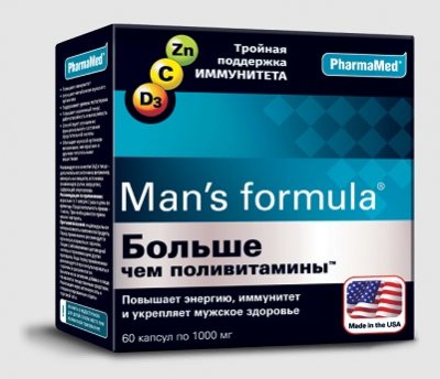 Купить man's formula (мен-с формула) больше чем поливитамины, капсулы, 60 шт бад в Богородске