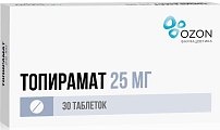 Купить топирамат, таблетки, покрытые пленочной оболочкой 25мг, 30 шт в Богородске