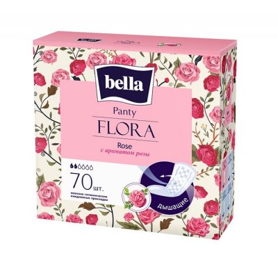 Купить bella (белла) прокладки panty flora с ароматом розы 70 шт в Богородске