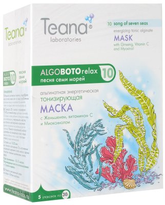 Купить тиана (teana) маска альгинатная песня семи морей тонизирующая с женьшенем витамином с и миоксинолом 30г, 5 шт в Богородске