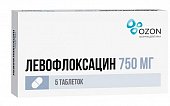 Купить левофлоксацин, таблетки, покрытые пленочной оболочкой 750мг, 5 шт в Богородске