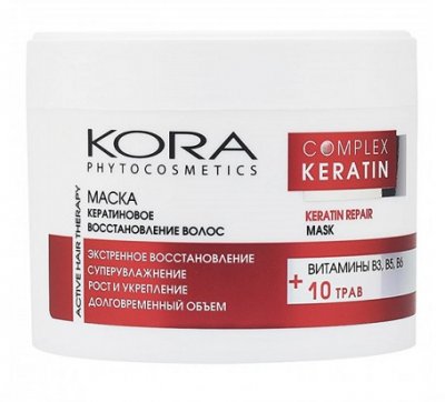 Купить kora (кора) маска кератиновое восстановление волос 300мл в Богородске