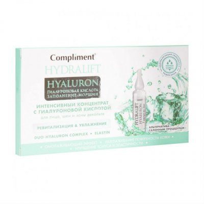 Купить compliment hydralift hyaluron (комплимент) концентрат для лица, шеи и декольте, ампулы 2мл, 7шт в Богородске
