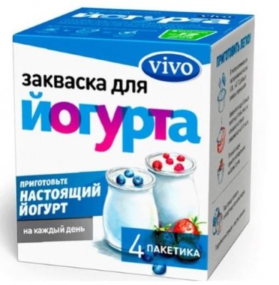 Купить vivo (виво) закваска для йогурта fit, пакетики 0,5г, 4 шт в Богородске