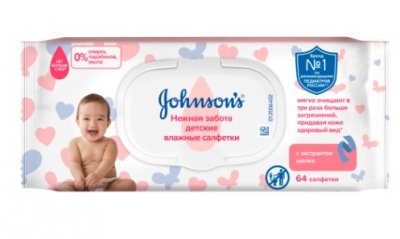 Купить johnson's baby (джонсон беби) салфетки влажные нежная забота 64шт в Богородске