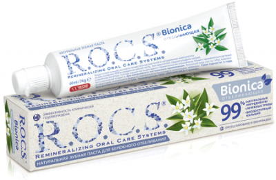 Купить рокс (r.o.c.s) зубная паста бионика отбеливающая, 74мл в Богородске