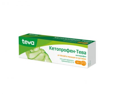 Купить кетопрофен-тева, гель для наружного применения 2,5%, 50г в Богородске