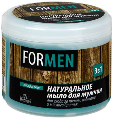Купить флоресан (floresan) мыло натуральное мужское для кожи, волос и бритья 3в1, 450мл в Богородске