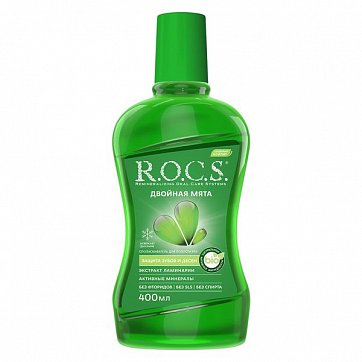 Рокс (R.O.C.S) ополаскиватель Двойная мята, 400мл