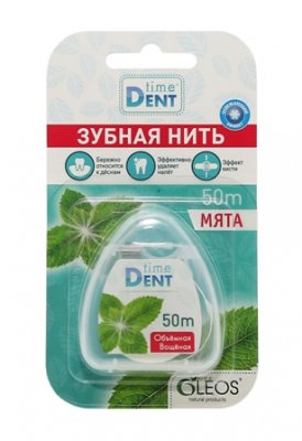 Купить таймдент (timedent) зубная нить объемная мята 50м в Богородске