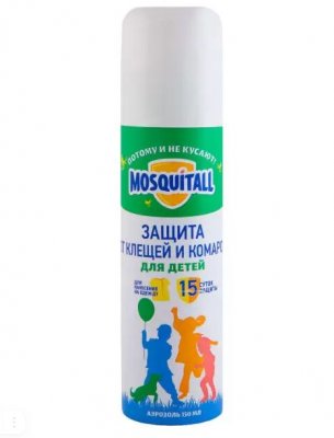 Купить mosquitall (москитолл) нежная защита аэрозоль от комаров и клещей 150 мл в Богородске