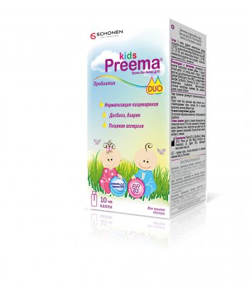 Купить preema (према) для детей дуо капли, флакон с пипеткой 10мл бад в Богородске