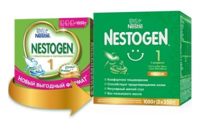 Купить nestle nestogen 1 (нестожен) сухая молочная смесь с рождения, 1050г (3 х350г) в Богородске