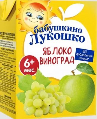 Купить баб.лук. сок ябл/виноград осв. 200мл тетрапак (фаустово, россия) в Богородске