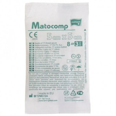 Купить матопат салфетки матокомп стерильные 5см х5см 8 слойные 17нитей, 3шт в Богородске