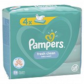 Купить pampers baby fresh clean (памперс) салфетки влажные, 52шт (в комплекте 4 упаковки) в Богородске