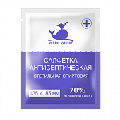 Купить салфетки спиртовые антисептические, 135 х 185мм white whale 1 шт в Богородске