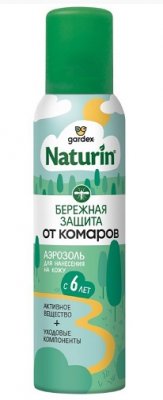 Купить гардекс (gardex) натурин аэрозоль от комаров бережная защита, 150мл в Богородске