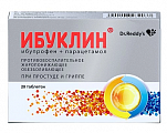 Купить ибуклин, таблетки покрытые пленочной оболочкой 400мг+325мг 20шт в Богородске