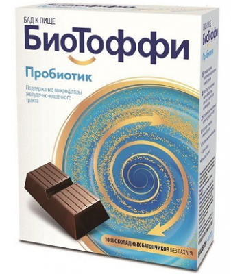 Купить биотоффи пробиотик, шоколадный батончик 5г, 10 шт бад в Богородске