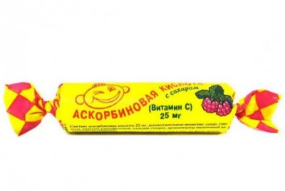Купить аскорбиновая кислота с сахаром, таблетки со вкусом малины, 10 шт бад в Богородске