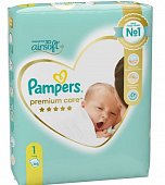 Купить pampers premium care (памперс) подгузники 1 для новорожденных 2-5кг, 66шт в Богородске