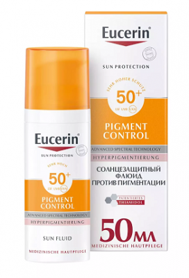 Купить eucerin sensitive protect (эуцерин), флюид солнцезащитный против пигментации, 50мл spf50+ в Богородске