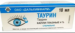 Купить таурин, капли глазные 4%, флакон-капельница 10мл в Богородске