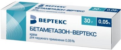Купить бетаметазон-вертекс, крем для наружного применения 0,05%, 30г в Богородске