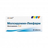 Купить молсидомин-лекфарм, таблетки 2мг 30 шт в Богородске