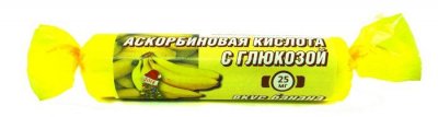 Купить аскорбиновая кислота с глюкозой гленвитол таблетки со вкусом банана 3г, 10 шт бад в Богородске