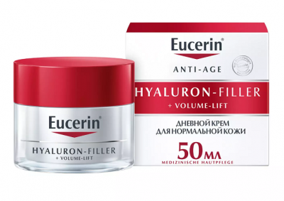 Купить эуцерин (eucerin hyaluron-filler+volume-lift (эуцерин) крем для лица для нормальной комбинированной кожи дневной 50 мл в Богородске