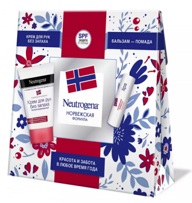 Купить neutrogena (нитрожина) набор: крем для рук без запаха 50 мл+бальзам-помада 4,8г в Богородске