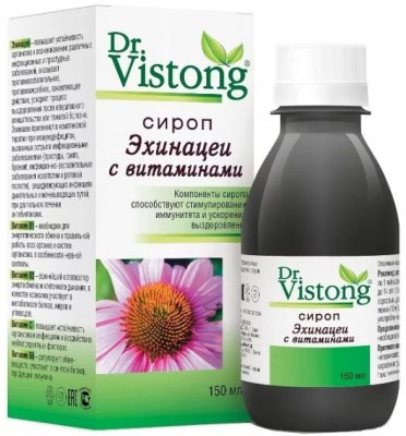 Купить dr vistong (др вистонг) сироп эхинацеи с витаминами, флакон 150мл бад в Богородске