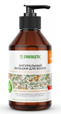 Купить синергетик (synergetic) бальзам для волос натуральный питание и восстановление, 250мл в Богородске