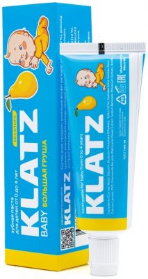 Купить klatz (клатц) зубная паста для детей 0-4лет большая груша без фтора, 40мл в Богородске