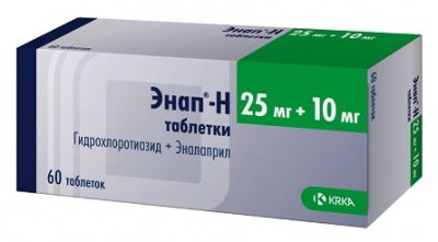 Купить энап-h, таблетки 25мг+10мг, 60 шт в Богородске