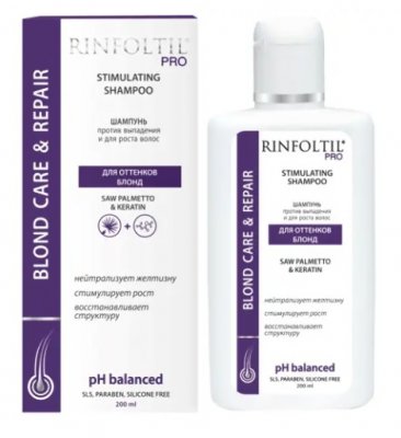 Купить rinfoltil (ринфолтил) про шампунь против выпадения и для роста волос для нейтрализации желтизны, 200мл в Богородске